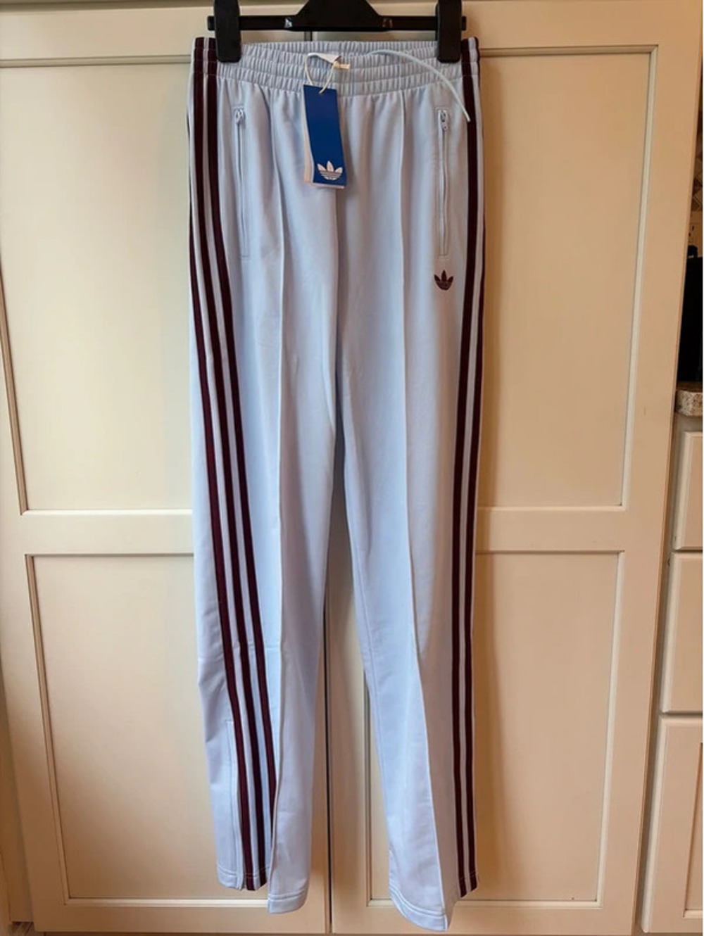adidas Originals Women’s Firebird Classic Track Pants XS Crystal Sky Maroon NWT